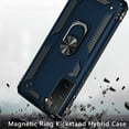 thumbnail image 4 of For Samsung Galaxy S22 Magnetic Ring Kickstand Hybrid Case Cover - Blue, 4 of 4