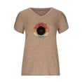 thumbnail image 2 of Birdeem Mode Femmes Été Col en V Manches Courtes T-Shirt Imprimé Décontracté Blouse, 2 of 4