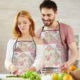 thumbnail image 5 of Pioneer Flower Floral Print Pattern Apron-Garden Aprons for Women with Pockets-Cotton Linen Waterproof Kitchen Cooking Gardening Aprons Adjustable for Kitchen,Cooking,BBQ and Salon 33x27 Inch, 5 of 7