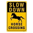 thumbnail image 2 of Slow Down Horse Crossing Sign, Aluminum Sign 8x12 Inch | Eye-Catching, Durable, Rust-Resistant | Easy to Install Indoor/Outdoor Decor, Wall Art & Wildlife Awareness Sign, 2 of 5