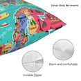 thumbnail image 3 of Wukai Cartoon Map Of Europe Premium Polyester Fleece Pillow Covers with Hidden Zipper Closure,Luxuriously Soft and Durable-20"x20", 3 of 7