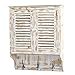 thumbnail image 3 of Nearly Natural 7049 32 in. White Washed Wall Cabinet with Hooks, 3 of 4