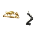 thumbnail image 5 of CarpNettore Bull Figurine Thinker Statues Modern Artwork Chinese Style Cow Cattle Sculptures Abstract Figure Handicraft for Desk Bookshelf Decorative Objects, 5 of 8