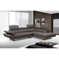 thumbnail image 2 of 110" X 88" X 29" X 37" Dark Gray Leather Sectional and Chaise, 2 of 3