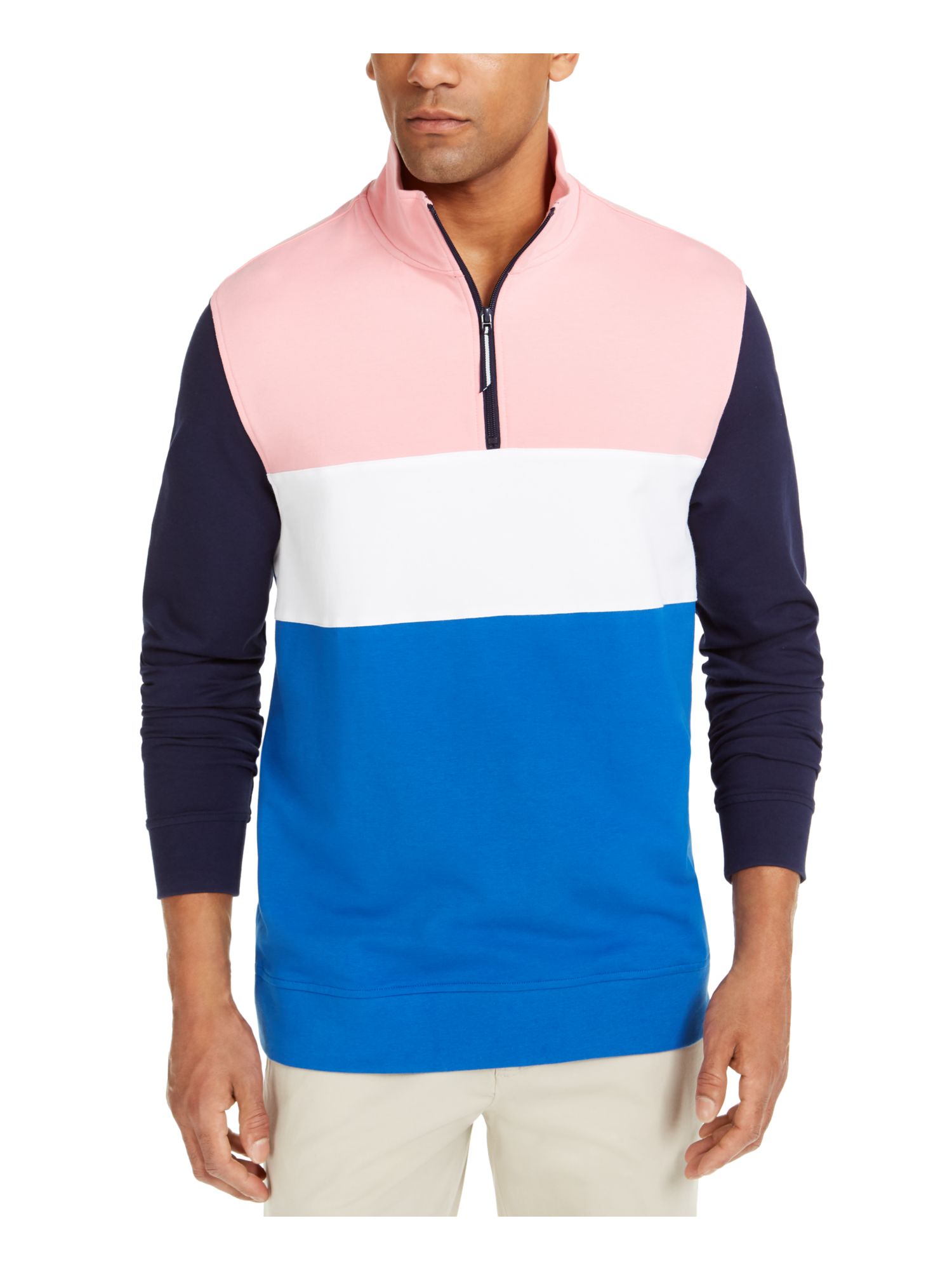 mens pink quarter zip