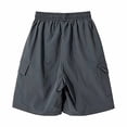 thumbnail image 3 of Children Relaxed‑Fit Multi‑Color Cargo Shorts, Water‑Resistant Cool‑Skin Large Side Pockets Summer Outdoor Daily‑Wear Pants, 3 of 5