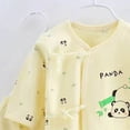 thumbnail image 4 of CAUYDY Newborn Girls Outfits Infant Boys Pajamas Preemie Layette 2 Long Sleeve Top & 2 Pants & Warm Hat & Bib & Bellyband 7PCS Cute Set Fall Winter Sizes 0-3 Months,Yellow, 4 of 9