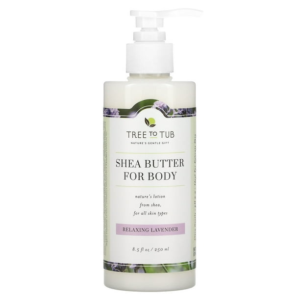 Butter Moisturizing Body Lotion, Non-Greasy, Hydrating Dry, Sensitive Skin, Lavender, 8.5 fl oz (250 ml), Tree To Tub - Walmart.com