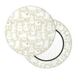 thumbnail image 2 of Haiem White Rabbit Cushion Round Bar Chair Seat Cover Bar Chair Cushion Covers Elastic Washable Bar Chair Cover,Protects from Scratches and Stains-12 inch, 2 of 7