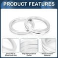 thumbnail image 5 of Unique Bargains Car Wheel Hub Centric Rings Wheels Center Shaft Shock Absorbing Hubrings Aluminium Alloy Silver Tone Durable OD 79.6mm to ID 63.6mm, 5 of 7