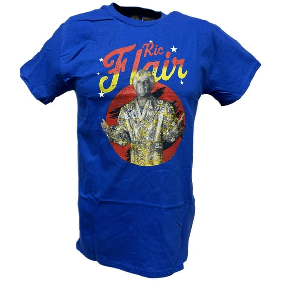 Ric Flair Classic Mens WWE Blue T-shirt