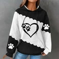 thumbnail image 2 of Kezqiaxn Hoodies for Women Fashion Color Block Long Sleeve Casual Hooded Sweatshirt with Pockets Oversized Sweatshirt Black XXXL, 2 of 4