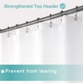 thumbnail image 5 of Waterproof Long Fabric Shower Curtain Liner, Suction Cups Included, 72 x 78 inch, Machine Washable Cloth Shower Curtain for Bathroom, 72x78, White, 5 of 5