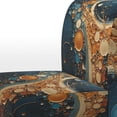 thumbnail image 4 of Designart "Gold Teal Abstract VORTEXs II" Gold Abstract Upholstered Accent Chair - Modern Arm Chair For Bedroom, 4 of 7