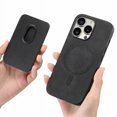 thumbnail image 4 of For Iphone 14 Pro Retro Magsafe Card Bag Pu Back Cover Phone Case(Black), iPhone 13 Pro Max, 4 of 8