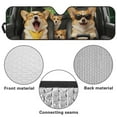thumbnail image 6 of Uorisanigo Windshield Sun Shade Compatible with 2018-2025 Jeep Wrangler JL and Compatible with 2020-2025 Jeep Gladiator Foldable Cute Corgi Driving Windshield Sun Visor Blocks UV Rays, 6 of 7