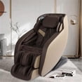 thumbnail image 5 of Maklaine Brown Faux Leather Zero Gravity Recliner 3D Programmable Massage Chair, 5 of 7