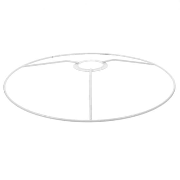 LEORX White Iron Lampshade Frame for Pendant Light Chandelier with Sturdy Ring Support