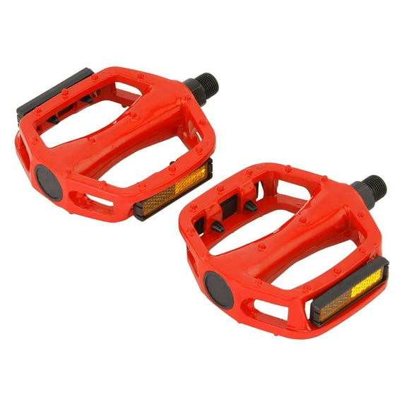 Red 505 Alloy Pedals 9/16" bike pedals. Bicycle Pedals for 3 piece Crank.