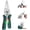 Green, variant on 16 in 1 Wire Stripper Twister for Cutting and Pulling Wires, Multifunctional Cable Scissors, Voltage Tester Pliers with Voltage Tester&Alarms, Detectable 12-250V for Professional and Home Use (Red)