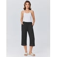 thumbnail image 3 of Ekouaer Womens Pajamas Pants Capri Pj Bottoms with Pockets Comfy Drawstring Printed Lounge Soft Sleep Pants, 3 of 5
