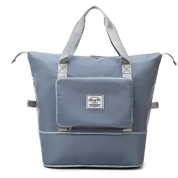 Bolsa de viaje plegable de gran capacidad con bolsillo de separación húmedo seco