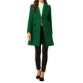 thumbnail image 2 of Abrigo de Invierno Chic INSPIRE para Mujeres con Solapa Muesca y Doble Botonadura XL Verde, 2 of 6