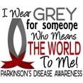 thumbnail image 2 of CafePress - Means World To Me 1 Parkinson's Disease Shirts Orn -  Round Wood Ornament 4", 2 of 2