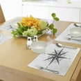 thumbnail image 4 of Ambesonne Compass Place Mats Set of 4, Seamanship Sail, Standard Size, Charcoal Grey White, 4 of 6