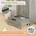 thumbnail image 1 of Station d'Alimentation pour Chien Surélevée Multifonction avec Armoire de Rangement – Bac à Nourriture Supérieur Convertible, 2 Bols en Acier Inoxydable, Organisateur de Jouets – Meuble de Table à Manger Moderne pour Animaux de Compagnie pour Cuisine Ou Salle à Manger, 1 of 7