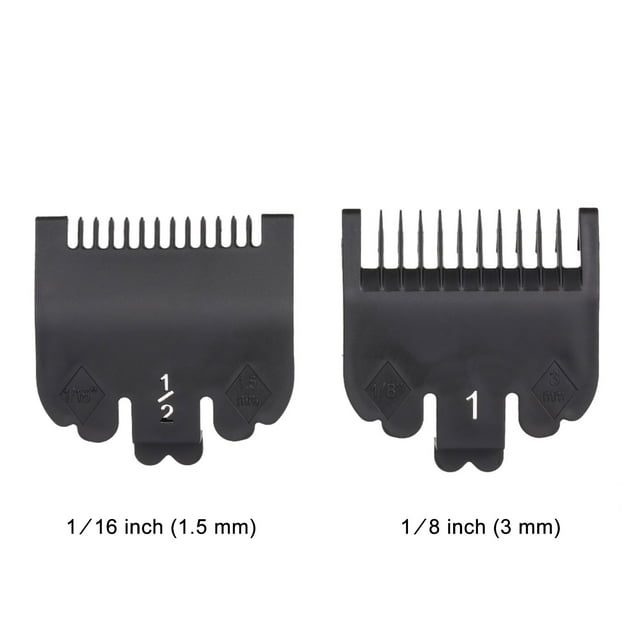 Guide de Coupe 2 Pcs Peigne Outil de Coiffure 1.5mm 3mm Ensemble Peigne Limite Coloré Compatible avec Tondeuse Électrique