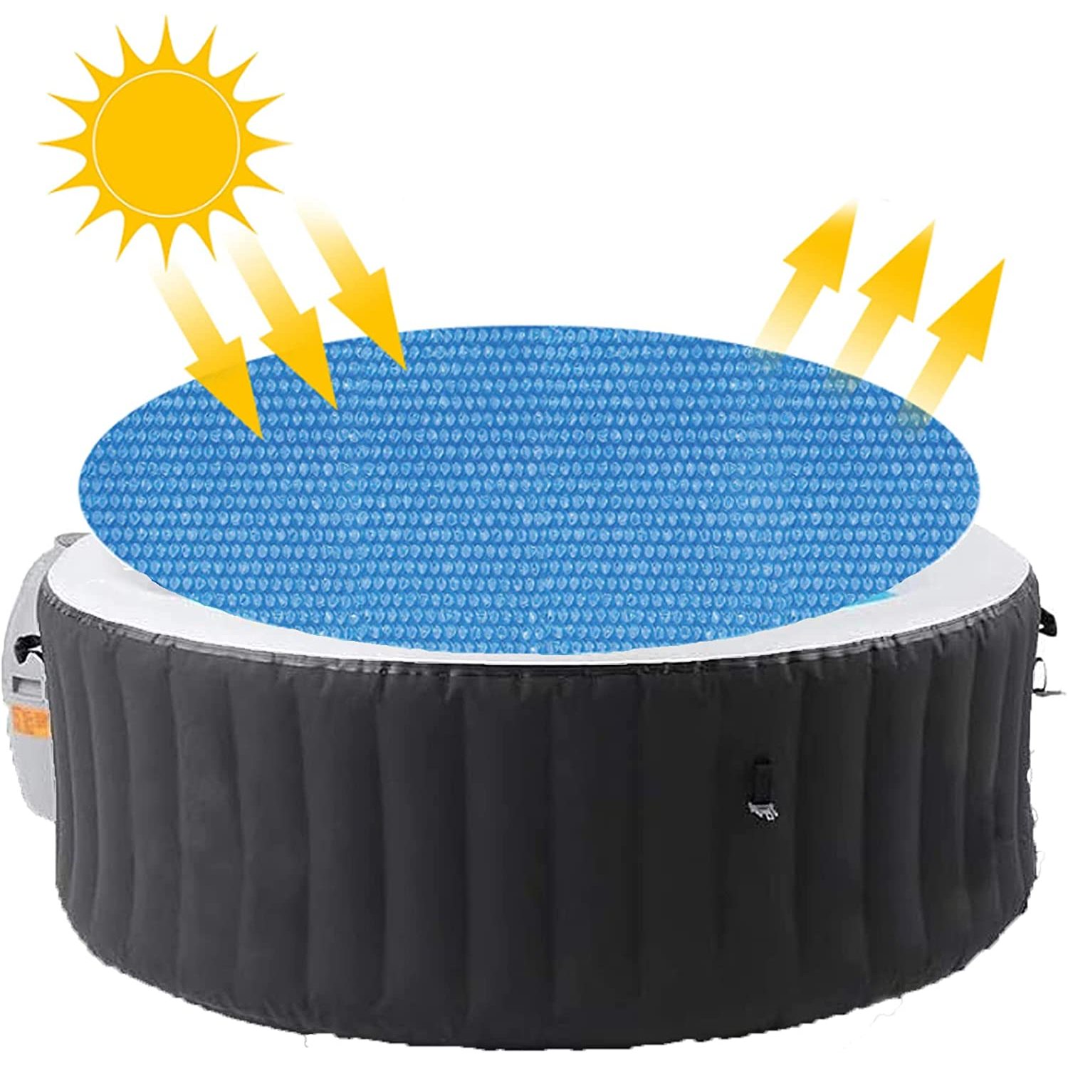 Hot Tub Covers, Spa Covers for Hot Tub 7.87FT 16mil, Solar Blanket for