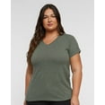 thumbnail image 5 of LAT Curvy Collection Women's Fine Jersey V-Neck Tee, 5 of 5