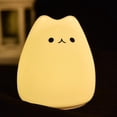 thumbnail image 1 of Cute 7 Color LED Night Light Soft Silicone Cat Pat Lamp Regalo para niños (Popular), 1 of 2