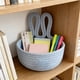 thumbnail image 4 of Cesta de almacenamiento con forma de conejito de Pascua | Cesta tejida de cuerda de algodón con asas de orejas de conejo para dulces, juguetes y cosméticos | Organizador de decoración navideña de, 4 of 6