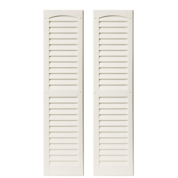 Shed Shutters Louvered 9" W x 36" H, White for Sheds, Playhouses, and Chicken Coops 1 Pair (LS936W-BX2)