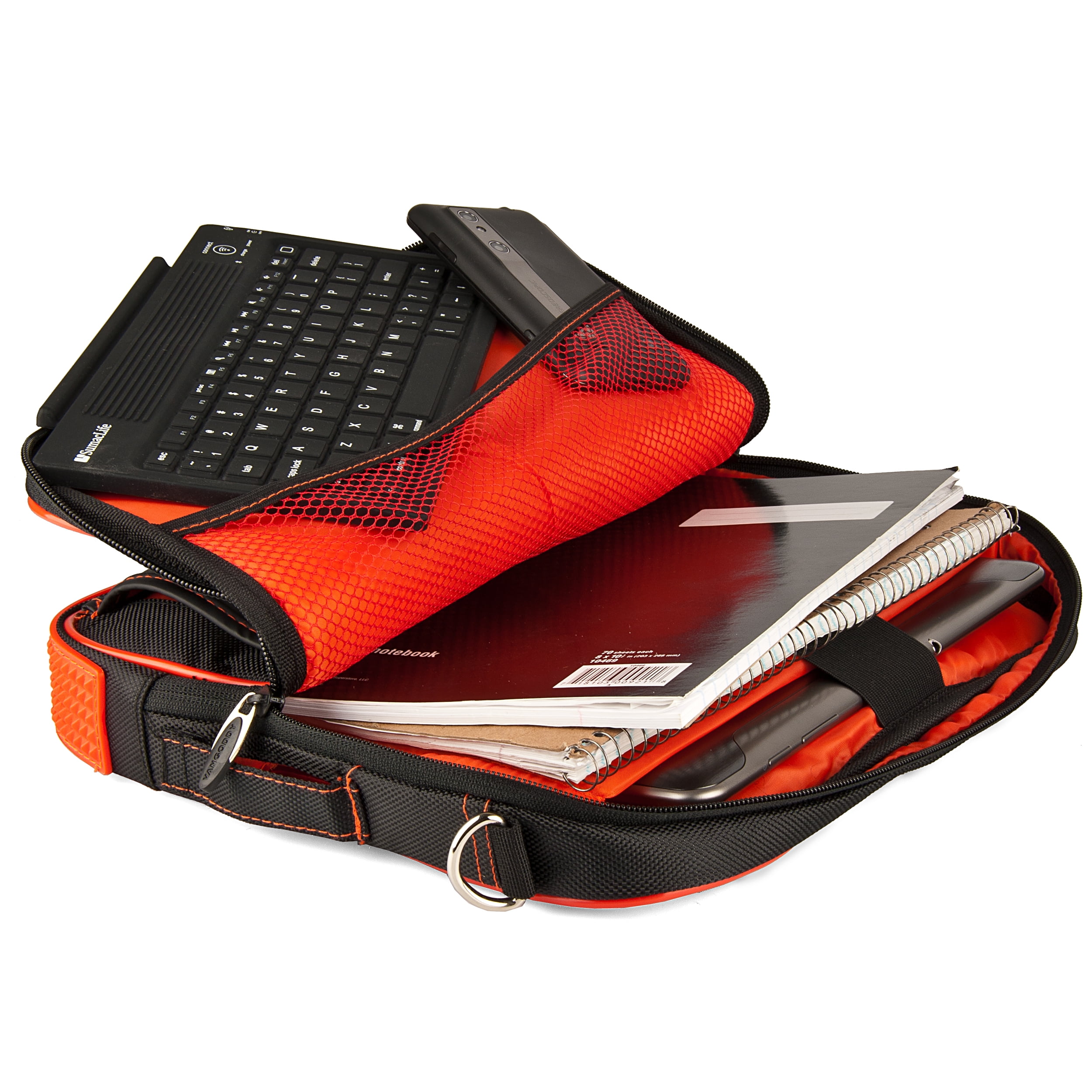VANGODDY Pindar Universal Laptop Messenger Bag for 14, 15 , 15.6 inch Laptops with Neoprene sleeve and Headphone Splitter Bundle Package