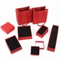 thumbnail image 2 of 1PC Square Jewelry Organizer Box Red Kraft Paper Display Gift Boxes Engagement Ring for Earring Necklace Bracelet Accessories box 6-21x4.5x3cm, 2 of 6