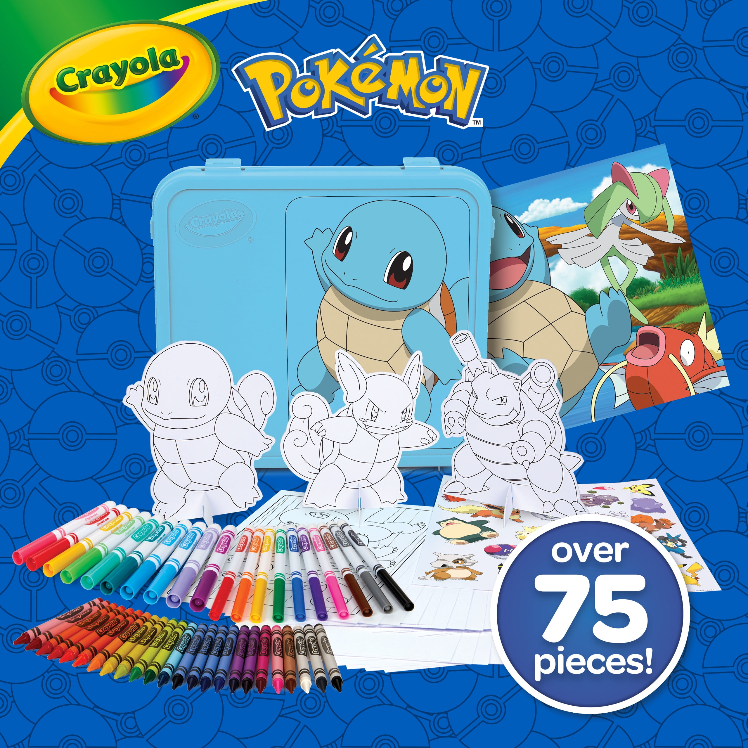 Crayola Pokémon Squirtle Coloring Art Case, 71+ pcs., Coloring Pages and  Markers, Gift For Kids, Beginner Child 