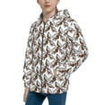 thumbnail image 2 of Pofeuu Chickens Peck Grain Print Teenage Zipper Hoodie Sweatshirts Hooded Casual Jackets With Pocket For Boys Girls-Medium, 2 of 6
