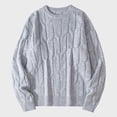 thumbnail image 4 of Ceisia Men's Fall/Winter Gift Casual Solid Color Knitted Fabric Round Neck Long Sleeve Sweater - Comfortable Daily Outdoor Wear, 4 of 8