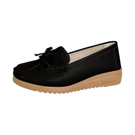 

Up to 30% off! Kukoosong Womens Comfort Flats Womens Shoes Slip-On Comfort Fashion Comfortable for Walking Flat Casual Shoes for Women Black 41