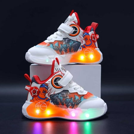 

RUICUW LED Light Up Shoes For Girls Toddler Walking Shoes Girls Kids Children Baby Casual Shoes 5-5.5 Years