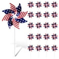 thumbnail image 3 of TNOBHG Independence Day Windmill American Flag Windmill Independence Day Red White Blue Waterproof Pinwheels Patriotic Decor Patriotic Decoration, 3 of 8