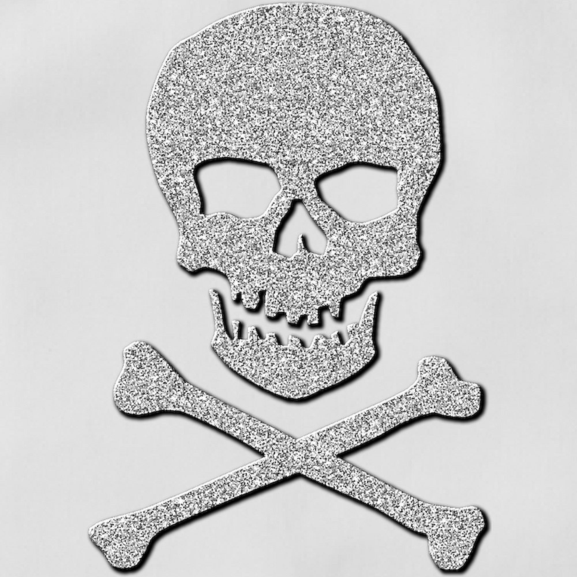 CafePress - Silver Glitter Skull & Crossbones - Kids Apron