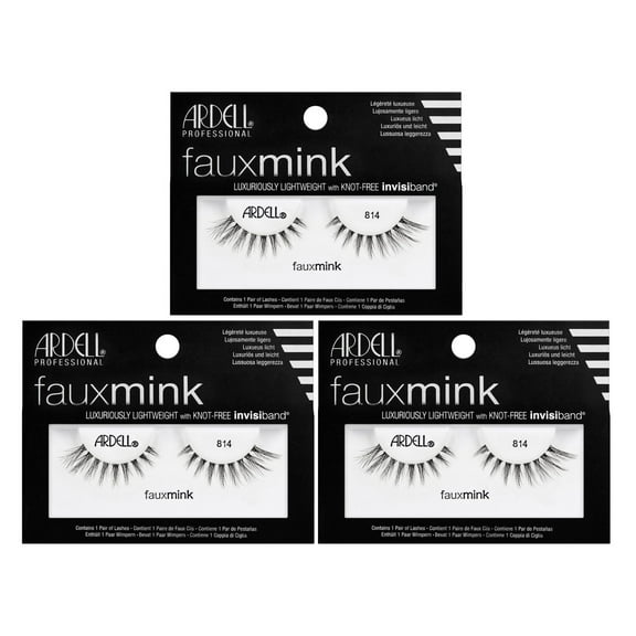 Ardell False Eyelashes 1 Pair - Fauxmink - 814 ( PACK OF 3 )