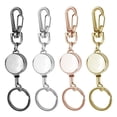 thumbnail image 2 of 3Pcs Badge Reel Key Ring Retractable Heavy Duty Portable ID Card Keys Anti-lost Metal Backpack Hanging Keychain Easy Pull Buckle, 2 of 6