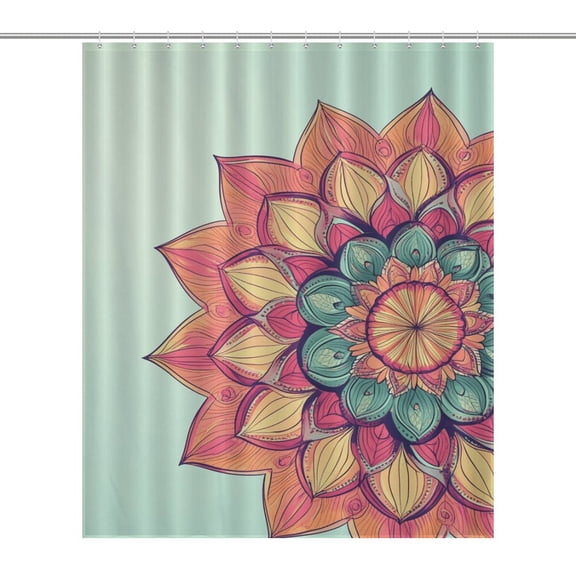 Bohemian Mandala (105) Shower Curtain Ornament Bathroom Curtains with Fabric Bathroom Decor