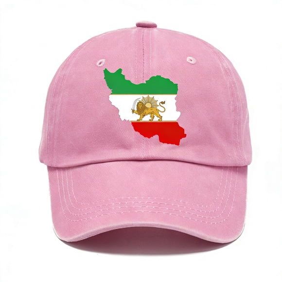 Gorro mapa bandera iraní, bandera iraní.