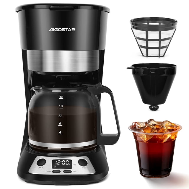 Cafetera Eléctrica Programable De 12tazas 1.5l 900w Aigostar